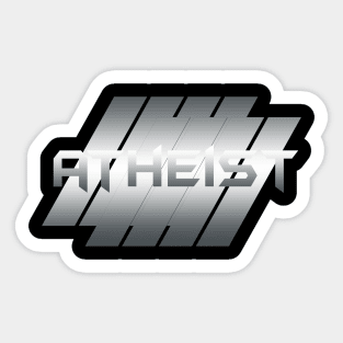 Metallic Illustration atheist Sticker